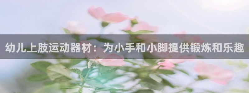 意昂体育3开户：幼儿上肢运动器材：为小手和小脚提供锻