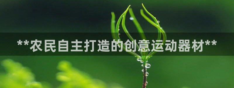 意昂3科技：**农民自主打造的创意运动器材**