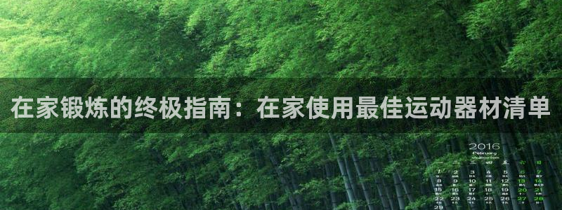 意昂体育3招商：在家锻炼的终极指南：在家使用最佳运动