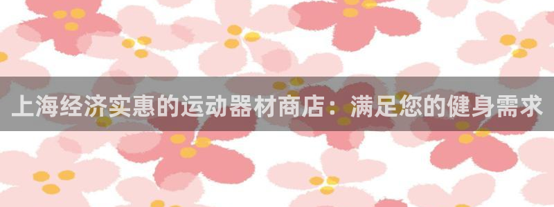 意昂3代理：上海经济实惠的运动器材商店：满足您的健身