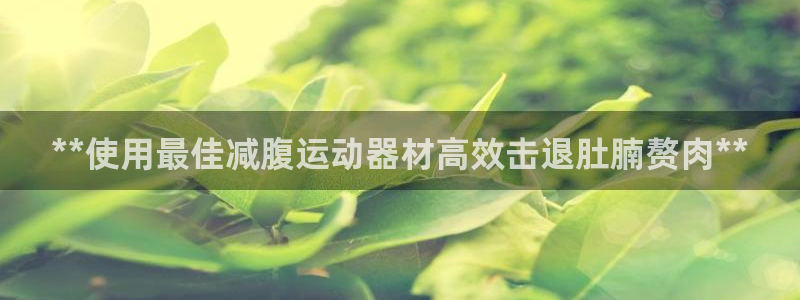 意昂3官网：**使用最佳减腹运动器材高效击退肚腩赘肉